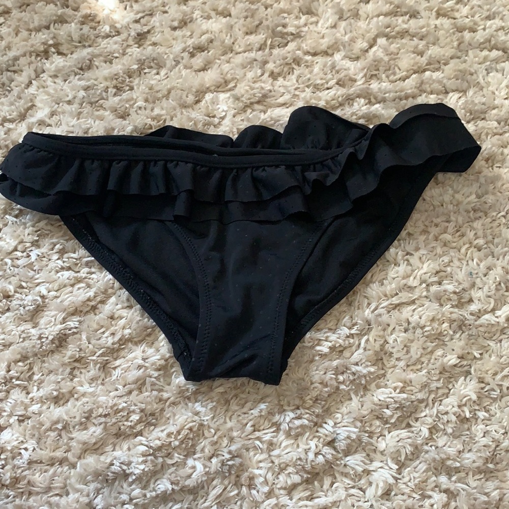 Black bikini bottoms with ruffles
